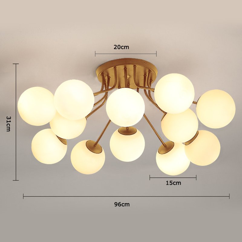 Iron clear Ball Glass Lamps Guangdong Chandelier Pendant Light for Bedroom Living Room