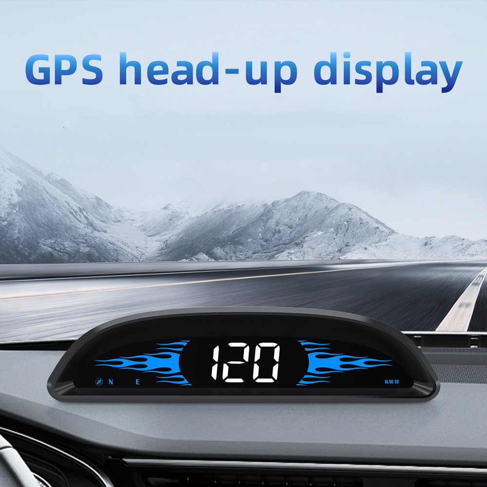 2025 Popular G2 Smart Auto Universal HUD Speedometer LED Display GPS Car Gauge with Head-Up-Displays Feature