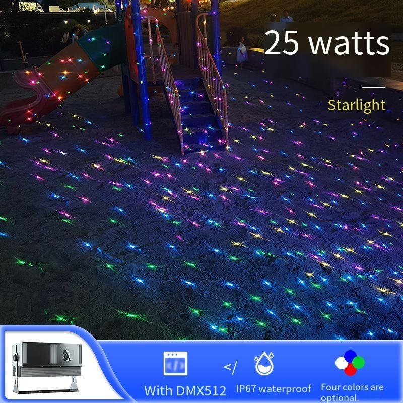 30W Full Color LED Laser Projection Light Dynamic Firefly Starry Atmosphere Lamp Outdoor IP67 Waterproof Laser Light