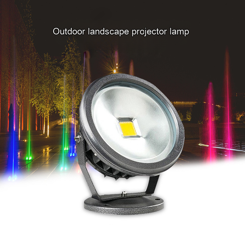 100W LED Outdoor Waterproof Round Super Bright COB Projection Light Exterior Wall Landscape Garden Lawn Light Tree Light