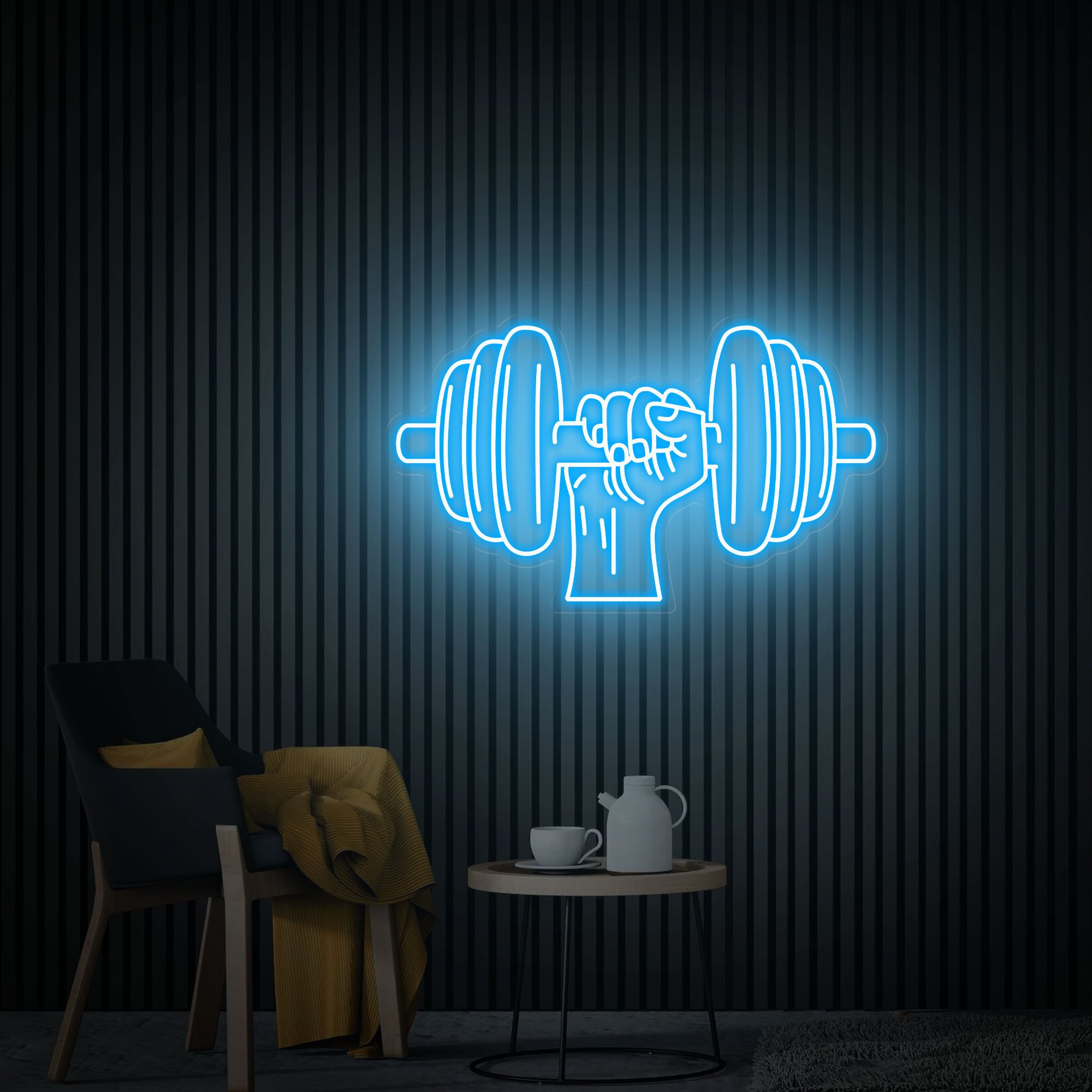 Dumbell Neon Sign Lifting Dumbbells Led Light, Home Gym Neon Sign Custom Gym Sign Fitness Wall Art Wall Decor Gift for Boyfriend