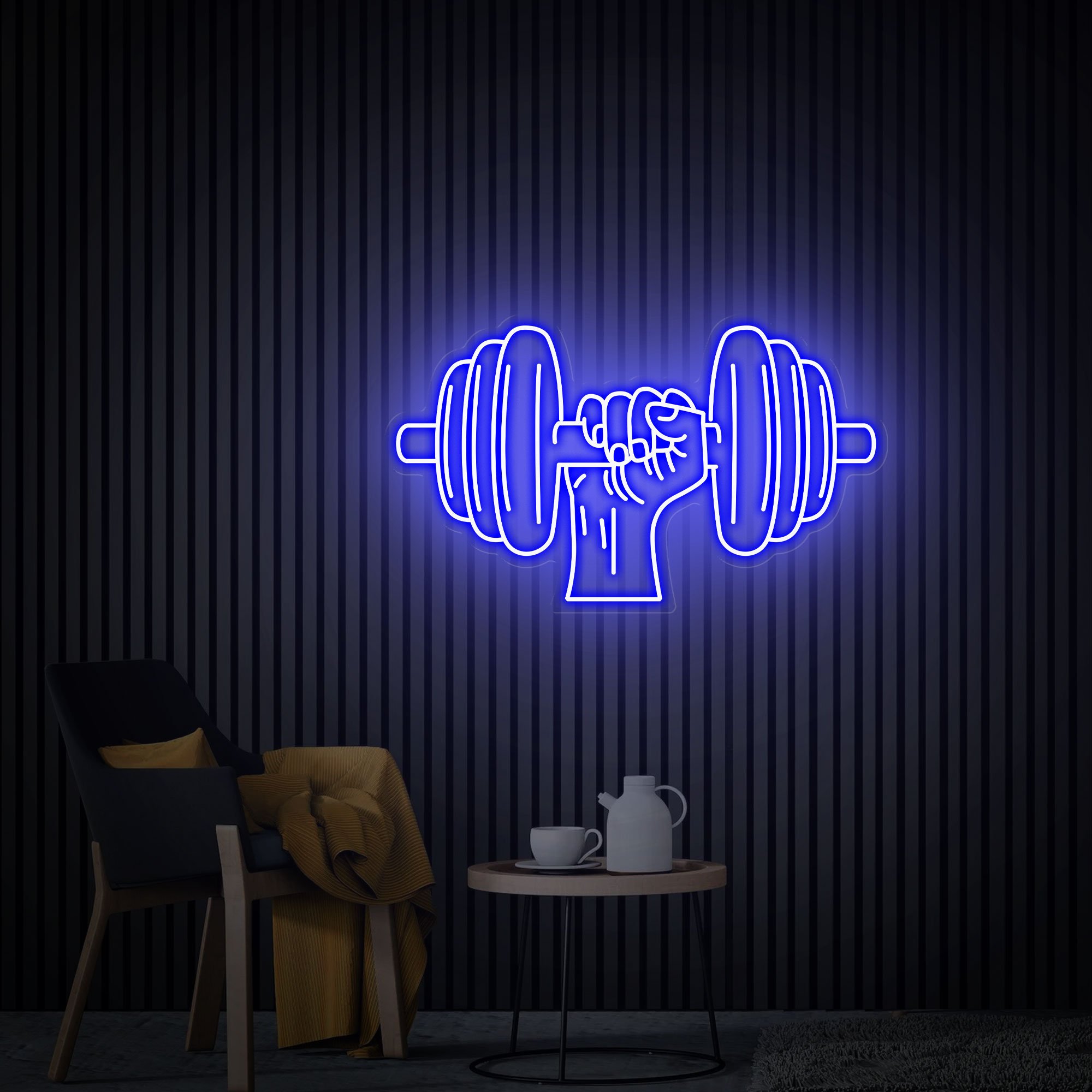Dumbell Neon Sign Lifting Dumbbells Led Light, Home Gym Neon Sign Custom Gym Sign Fitness Wall Art Wall Decor Gift for Boyfriend