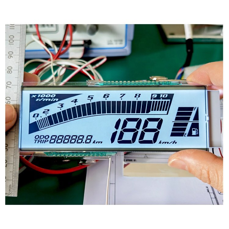 Factory Price Custom Segment Glass Panel Electric Scooter Display Screen Motorcycle Speedometer LCD Display LCD For Speedometer