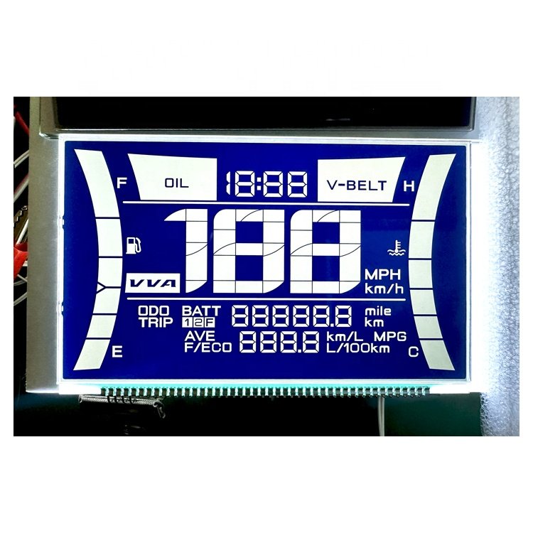 Factory Price Custom Segment Glass Panel Electric Scooter Display Screen Motorcycle Speedometer LCD Display LCD For Speedometer