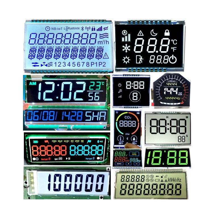 Factory Price Custom Segment Glass Panel Electric Scooter Display Screen Motorcycle Speedometer LCD Display LCD For Speedometer