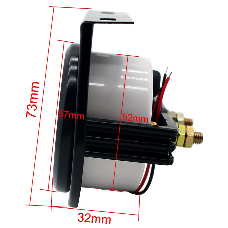 2Inch 52mm Auto Meter TT101263 Car Ammeter with White LED Light 60-0-60A AMPS Gauge Meter