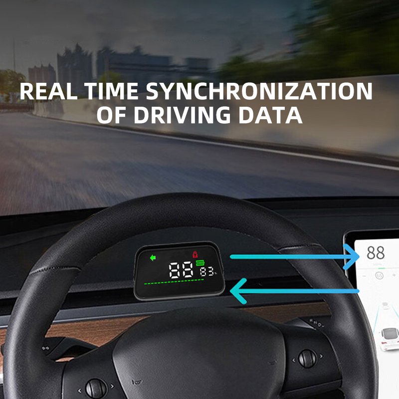 V614 Newest Head up Display Auto Hud Display OBD Speed Meter Auto Obd2 HUD for Model Y and Model X Car Head up Display Led HUD