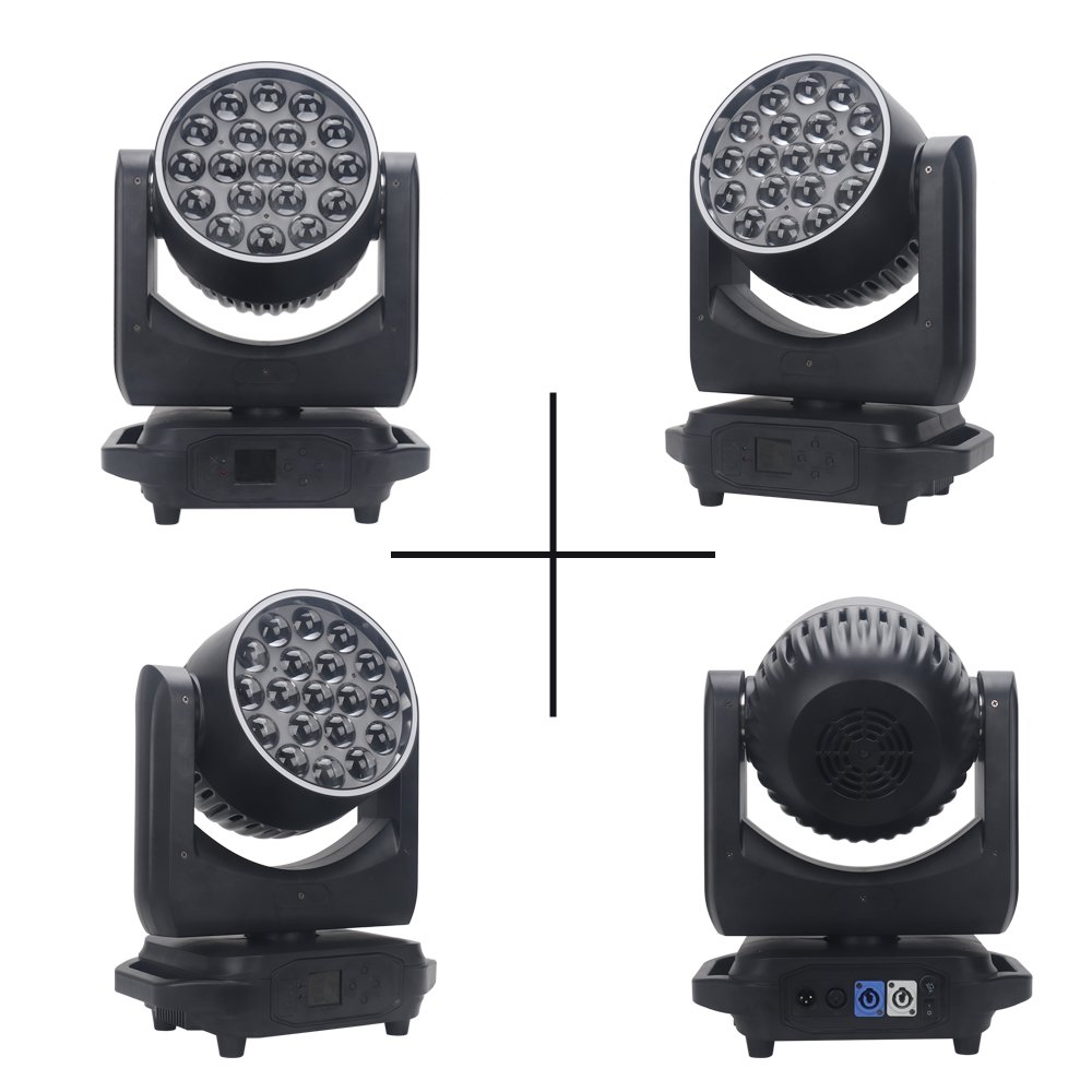 Lyre Wash 19x15W RGBW 4in1 Zoom LED Cabeza Movil DMX Dj Disco Stage Light Moving Head Wash for Party Event Bar
