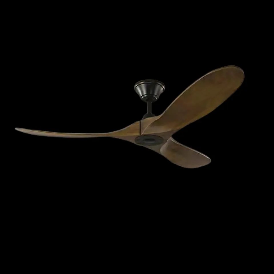 Modern Wooden Blade Fan Light 42/48/52 Inch Style Fan Light Remote Control LED Frequency Conversion Ceiling Fan Light Black 11