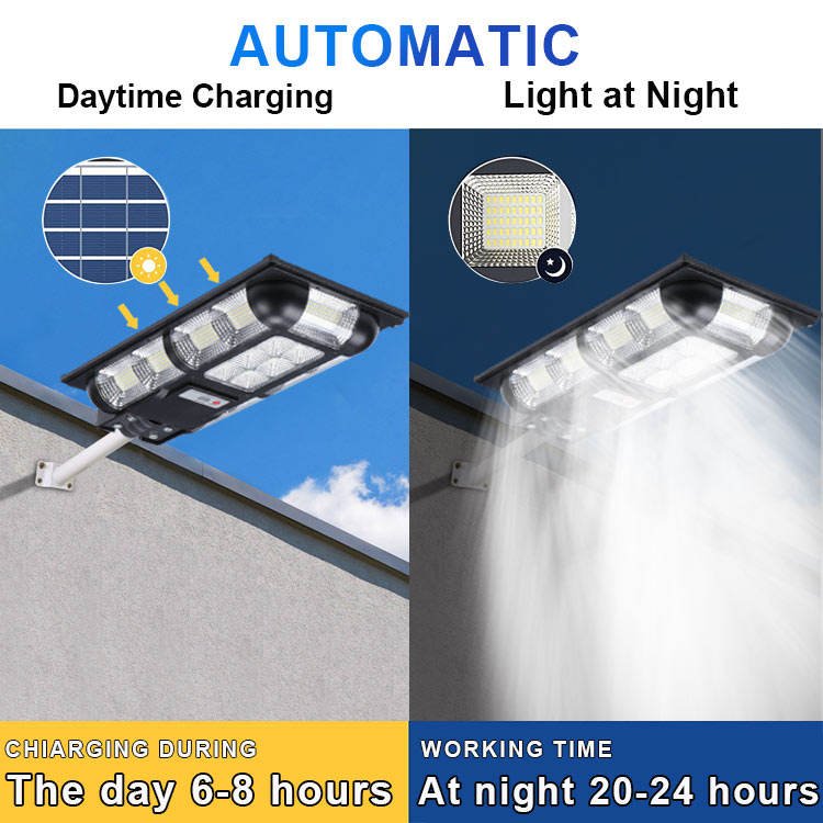 1000W All in One Solar Street Light With Motion Sensor Solar Streetlight Outdoor Waterproof Solar Powered Street Light