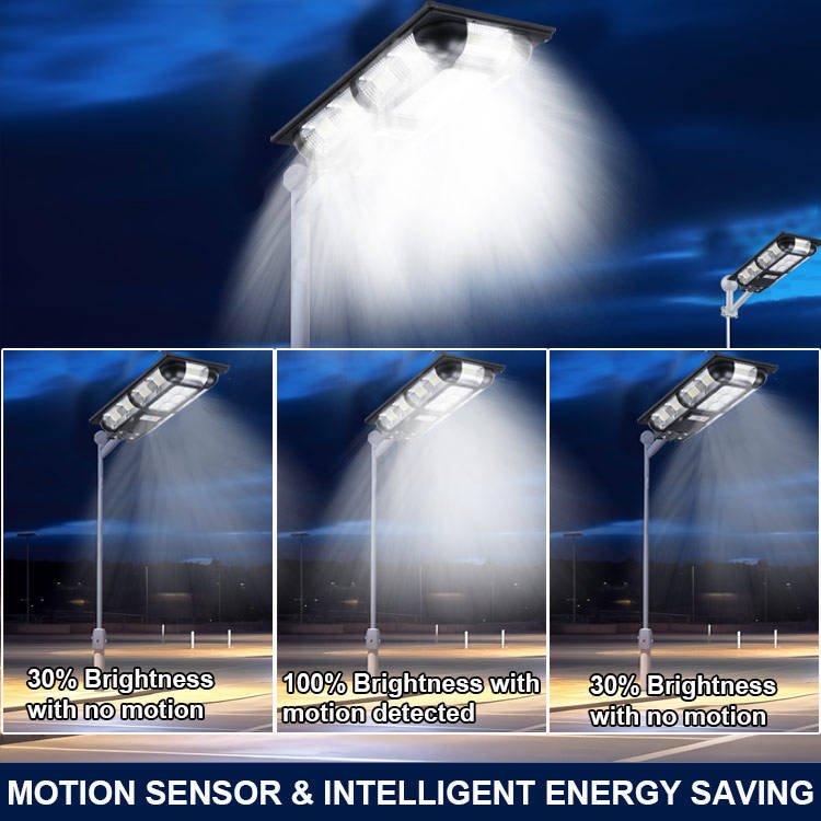 1000W All in One Solar Street Light With Motion Sensor Solar Streetlight Outdoor Waterproof Solar Powered Street Light