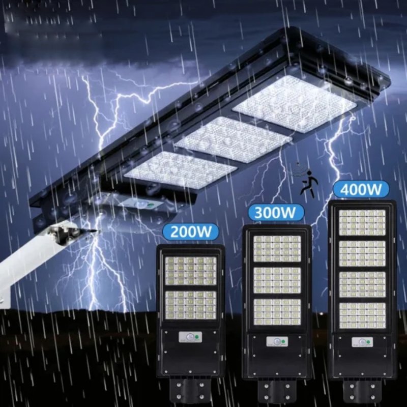 High Powered Road Street Light 400w 600w Integrated All in One Led Solar Street Light with Camera Outdoor
