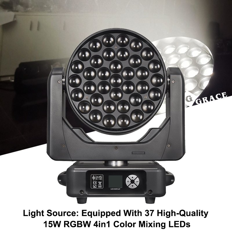 Grace 37X15W 4in1 Zoom Beam Moving Head LED Stage Lights
