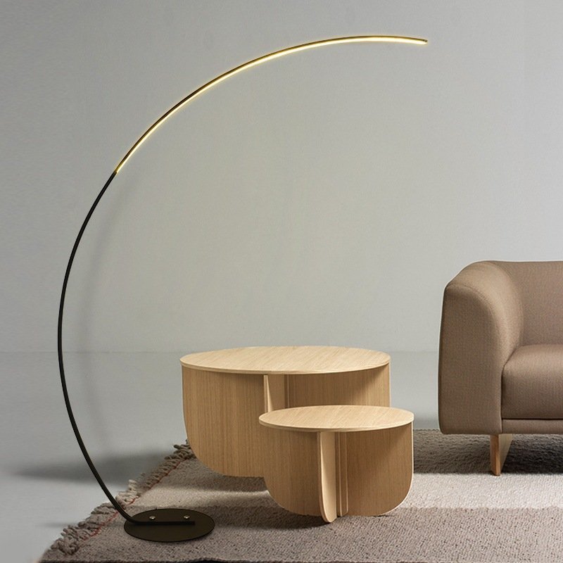Aolier Nordic Arc Shape Floor Lamp Dimmable White Modern Minimalist Standing LED Floor Lamp