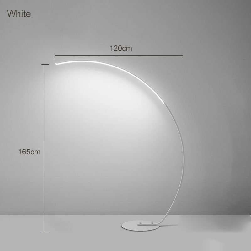Aolier Nordic Arc Shape Floor Lamp Dimmable White Modern Minimalist Standing LED Floor Lamp