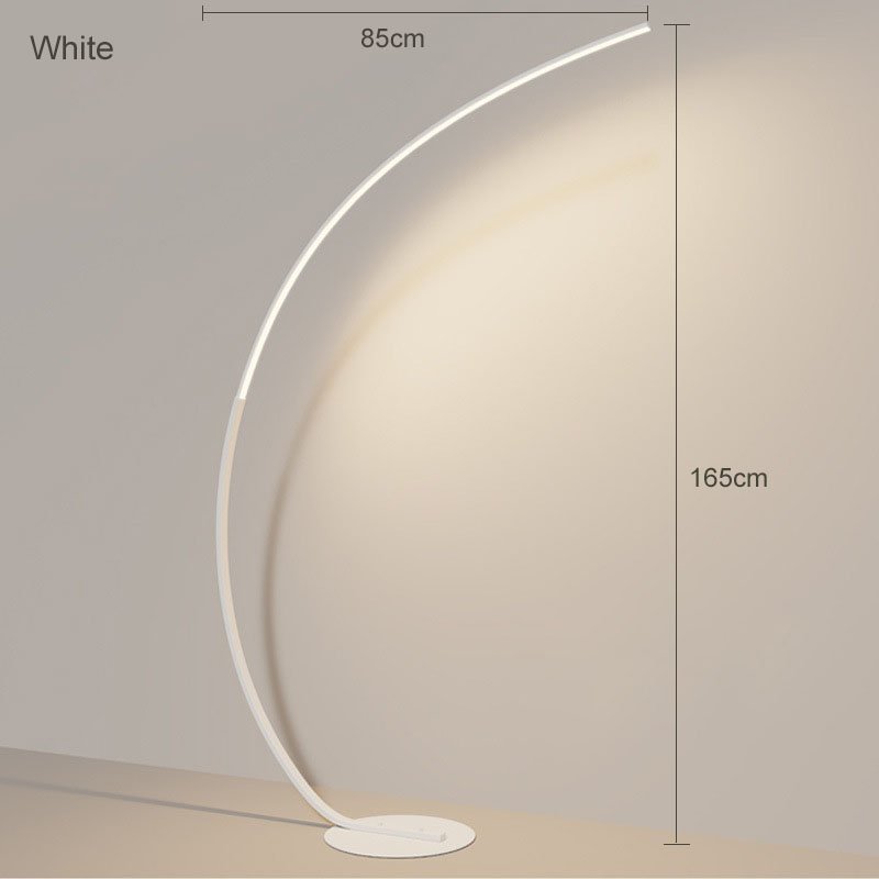 Aolier Nordic Arc Shape Floor Lamp Dimmable White Modern Minimalist Standing LED Floor Lamp