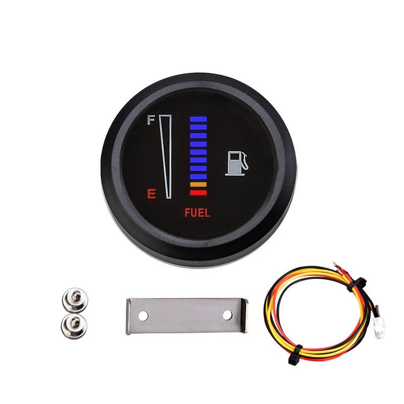 12V 24V Ultra-Thin Universal 52Mm Auto Motorcycle Fuel Level Meter Gauge 52Mm Digital Fuel Gauge