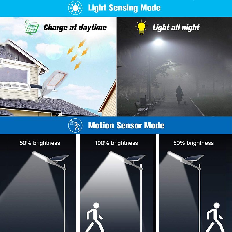 100W 200W 300W 400W 500W 600W Outdoor Solar Street Lamp Aluminum Remote Control Waterproof IP65 Solar Powered Led Street Light
