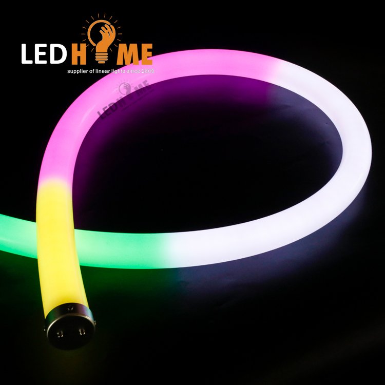 360 Degree Big Size 40MM Digital Neon Table Light 24V Flexible 12V Light Rgb Neon Rope Lights