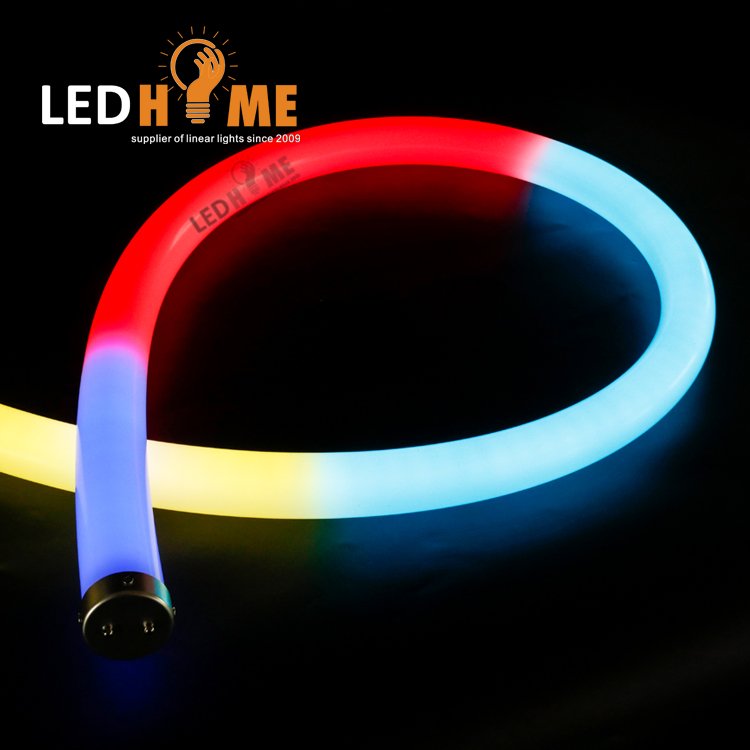 360 Degree Big Size 40MM Digital Neon Table Light 24V Flexible 12V Light Rgb Neon Rope Lights