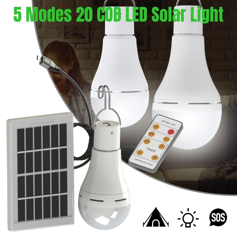 7w 9w Portable LED Solar Lamp Charged Energy Light Panel Powered Emergency Bulb Outdoor Garden Camping Tent Solar Garden Light