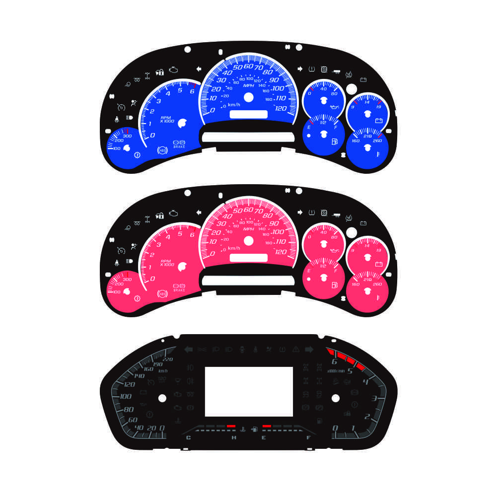 Custom Design High-Quality Digital Instrumentation With Silk Screen Printing for Car Dashboards