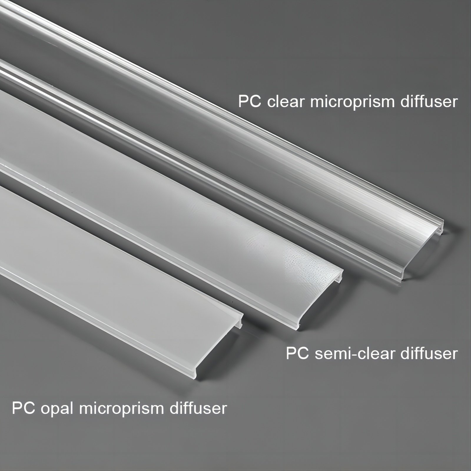 Customizable Polycarbonate Extrusion Plastic Diffuser Cover for Lighting