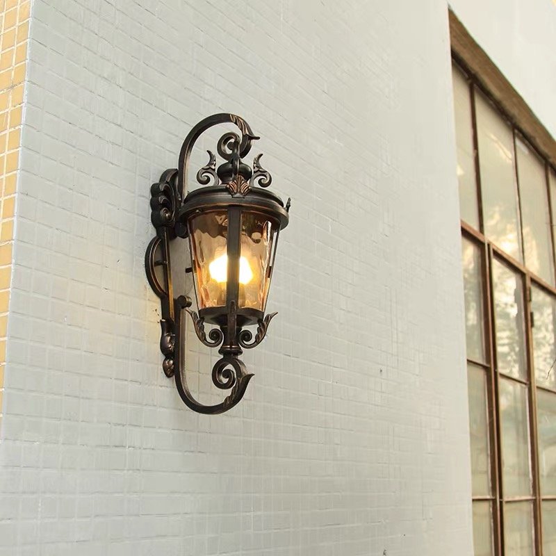 European Style Retro Wall Lamp Waterproof IP65 Garden Street Patio Hallway Wall Sconce Lamps
