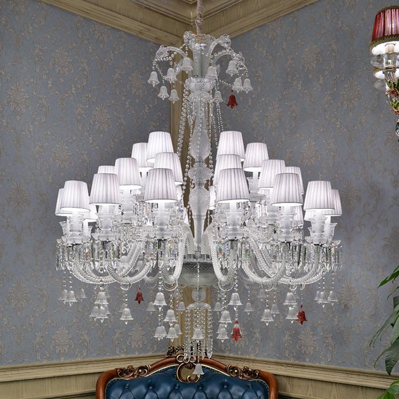 Wedding Decoration Supplies Project Customization Wedding Banquet Hall Large Art Hanging Lamp Pendant Light Crystal Chandelier