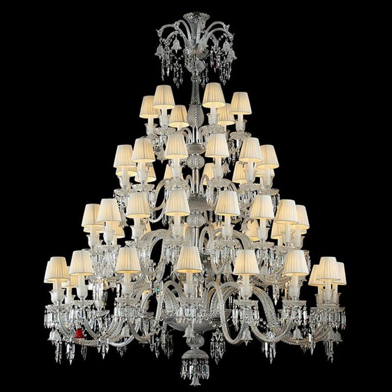 Wedding Decoration Supplies Project Customization Wedding Banquet Hall Large Art Hanging Lamp Pendant Light Crystal Chandelier