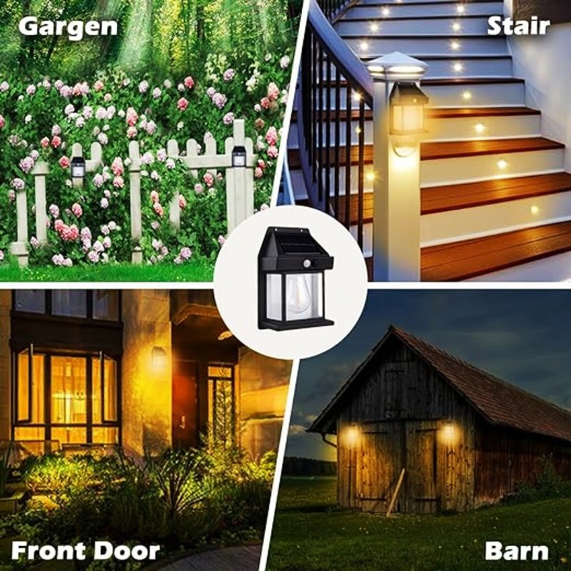 Powered Pathway Flood Street Lighting Led Wall Lamp Outdoor Waterproof Solar Garden Lights Solar Wall Lights With Motion Sensor