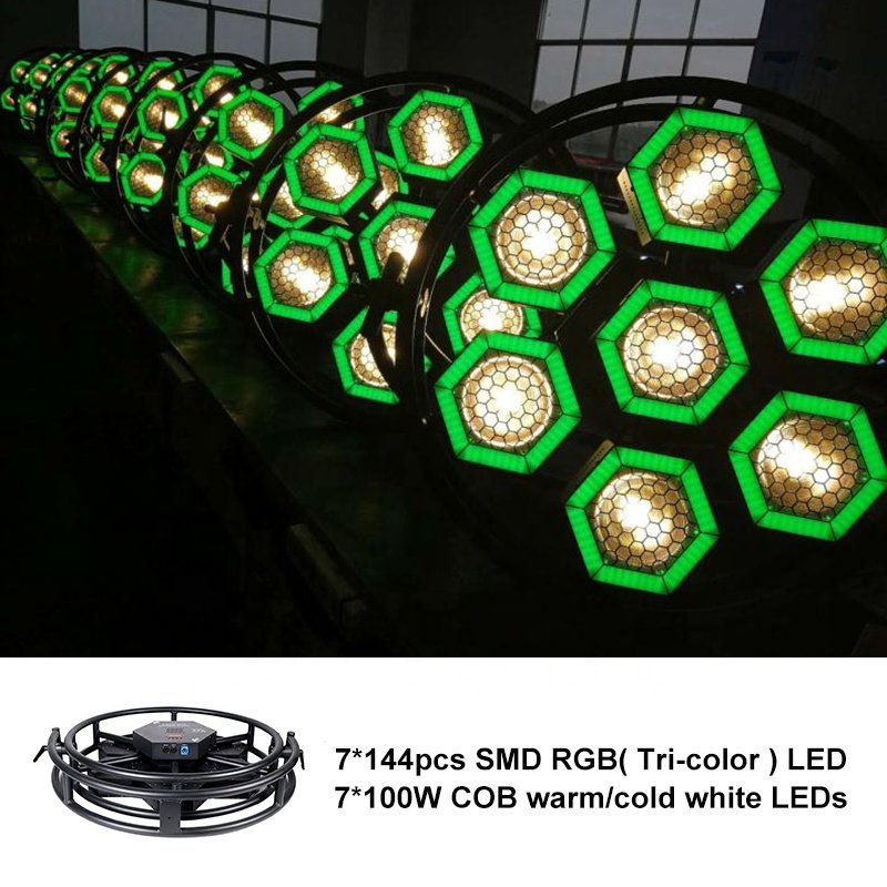 Grace LED Retro Stage Wedding DJ Disco Party 7 Halo Hexa Pixel Control Blinder Light