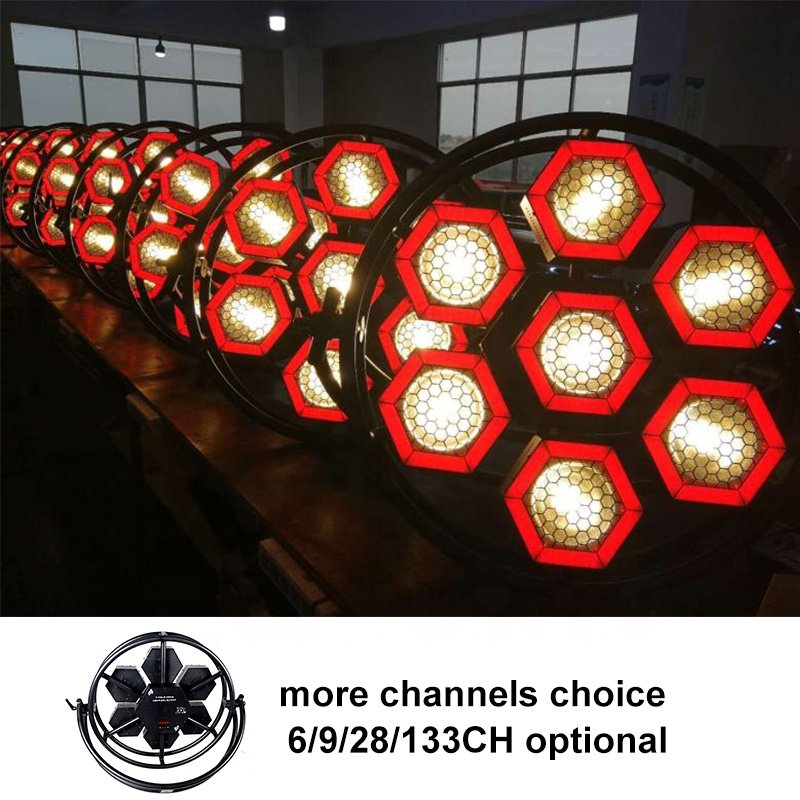Grace LED Retro Stage Wedding DJ Disco Party 7 Halo Hexa Pixel Control Blinder Light