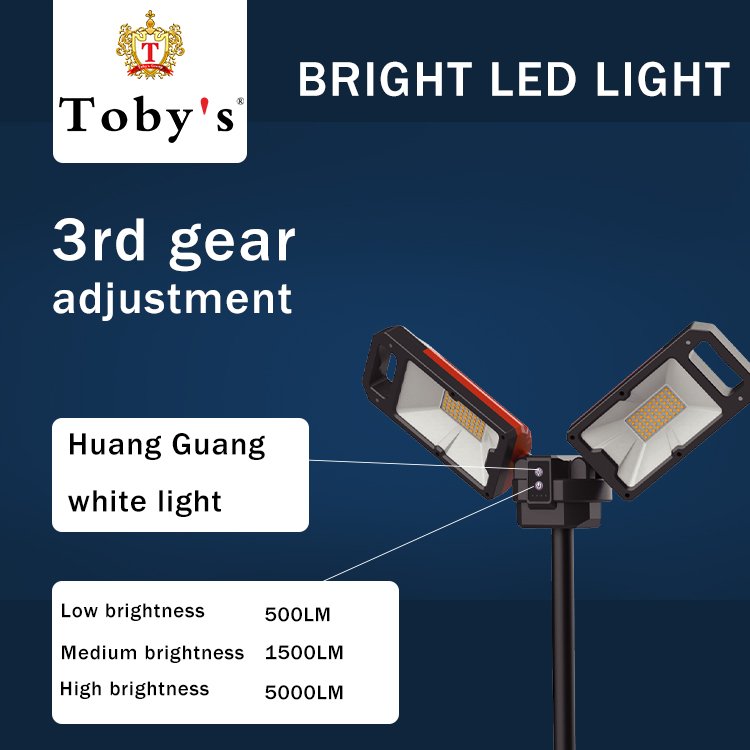 TOBY'S SMD Rechargeable Work Light Two COLOR Camping Light for Outdoor Camping Courtyard Use