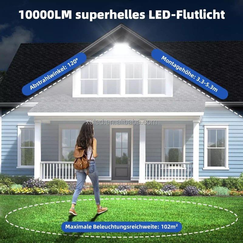 220V 10/20/30W Super Bright Flood Light Explosion Proof Modular Slim DOB IP65 Aluminum Stadium Outdoor Spotlight Garden Cob