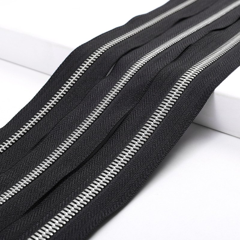 Jinhua 30 cm Copper Gun Metal Zips Cremalleras Jeans Zipper Per Meter Zippers Tape by the Yard 5 Roll for Jacket