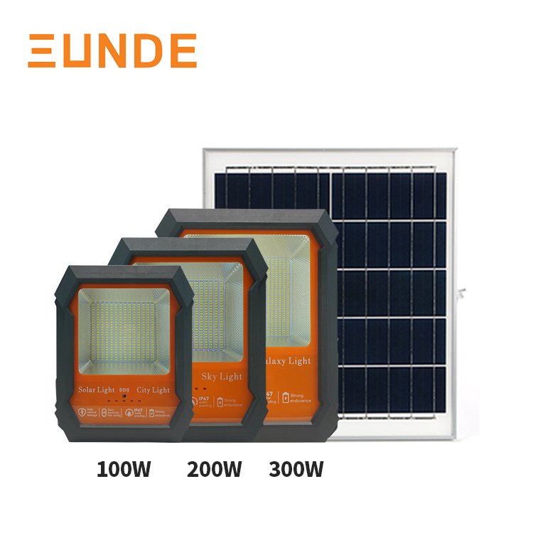 High Waterproof Ip67 SMD Floodlight Outdoor City Lamp 100W 200W 300W LED Solar Flood Lights