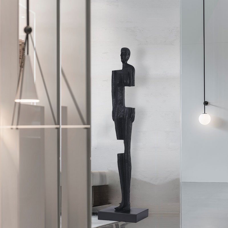 ECOJAS Resin Floor Lamp Character Model Room TV Cabinet Study Living Room Restaurant Desktop Entrance Ornament
