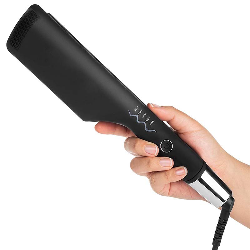Titanium Hair Crimping Iron 1.5 Inch Hair Crimper and Straightener Tools Hair Waver for Volume