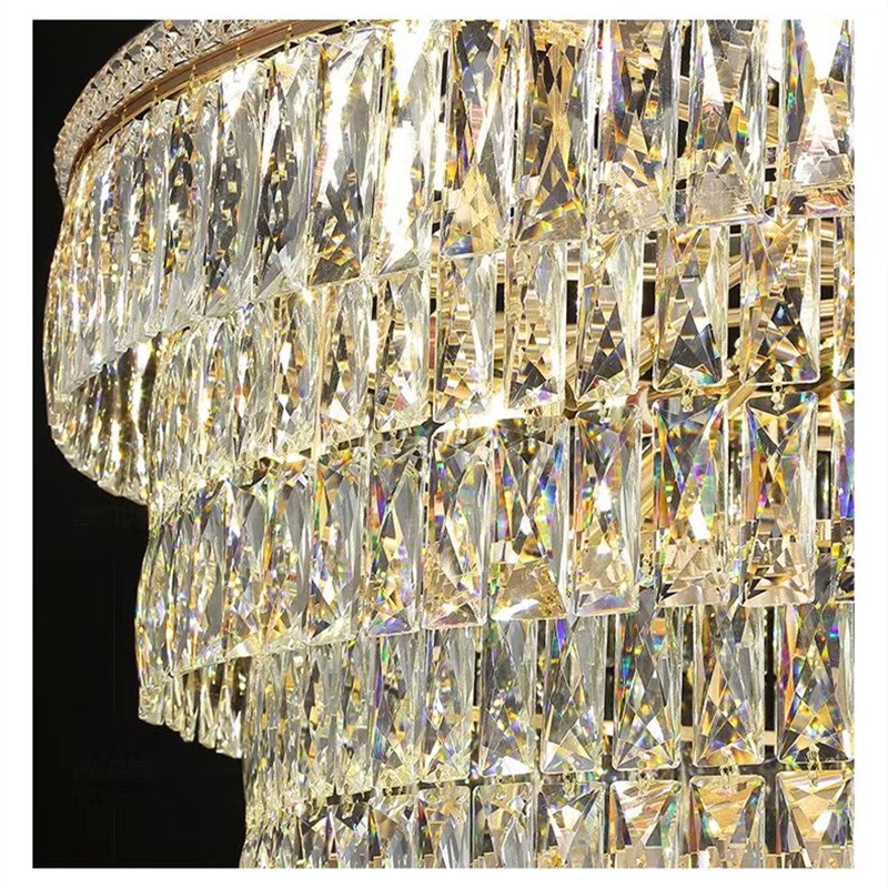 High Quality Ceiling Hanging Lamps for Hotel Villas Luxury Crystal Chandelier Lights