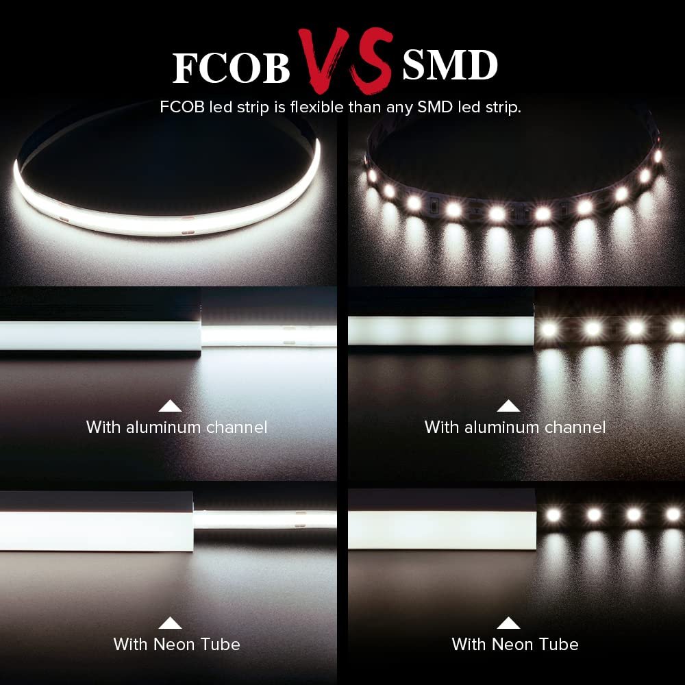 Hot Sale 12v 24v Cob Rgbic Dream Color Led Strip Custom Waterproof Rgbw Rgb Cob Led Light Strip