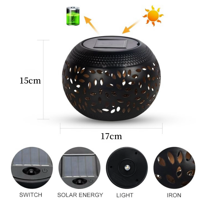Outdoor Decoration Solar Lantern Table Lanterns Solar Powered Waterproof Landscape LED Pathway Lights for Garden Patio Lawn