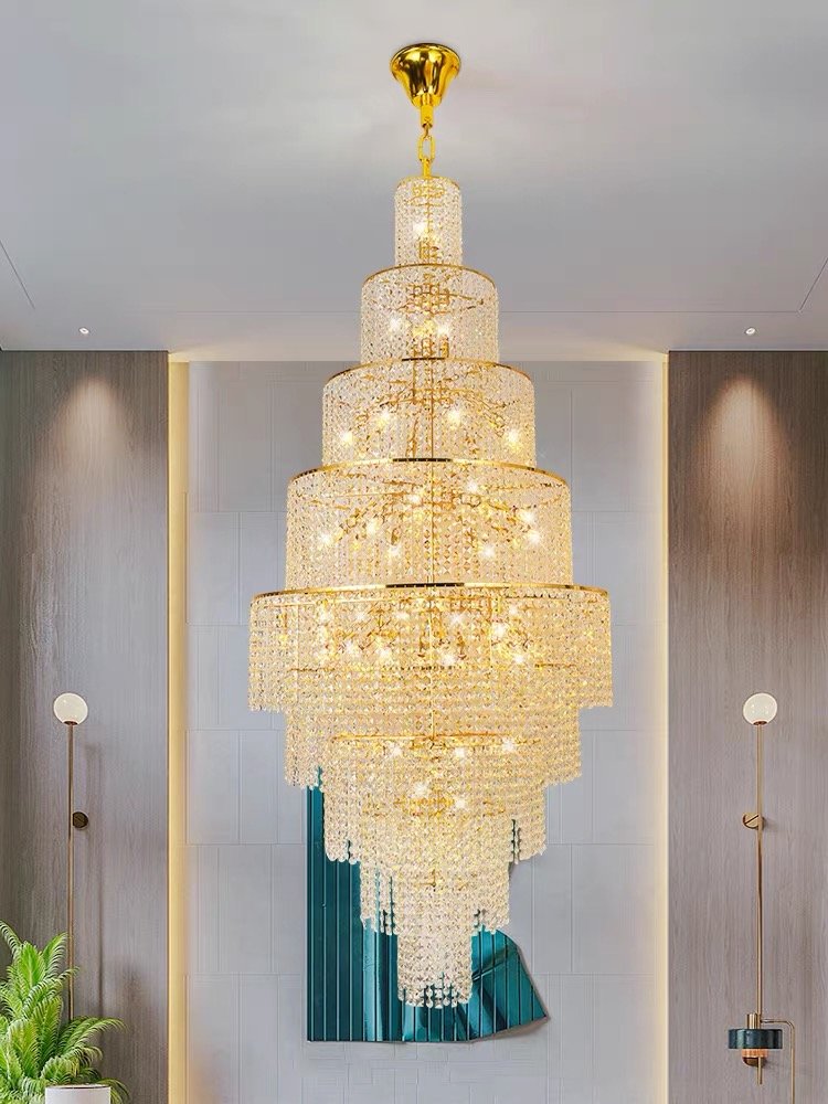Luxury Vintage Gold Crystal Chandelier European Creative Crystal Chandelier Pendant for Hotel Wedding Decoration Light