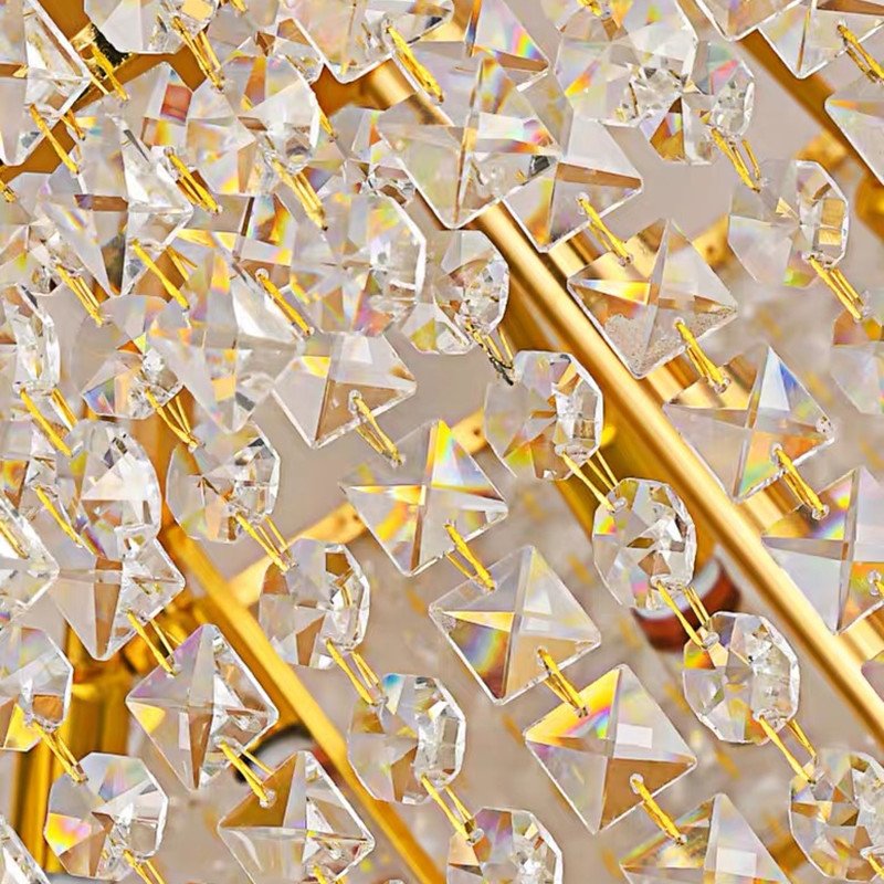 Luxury Vintage Gold Crystal Chandelier European Creative Crystal Chandelier Pendant for Hotel Wedding Decoration Light