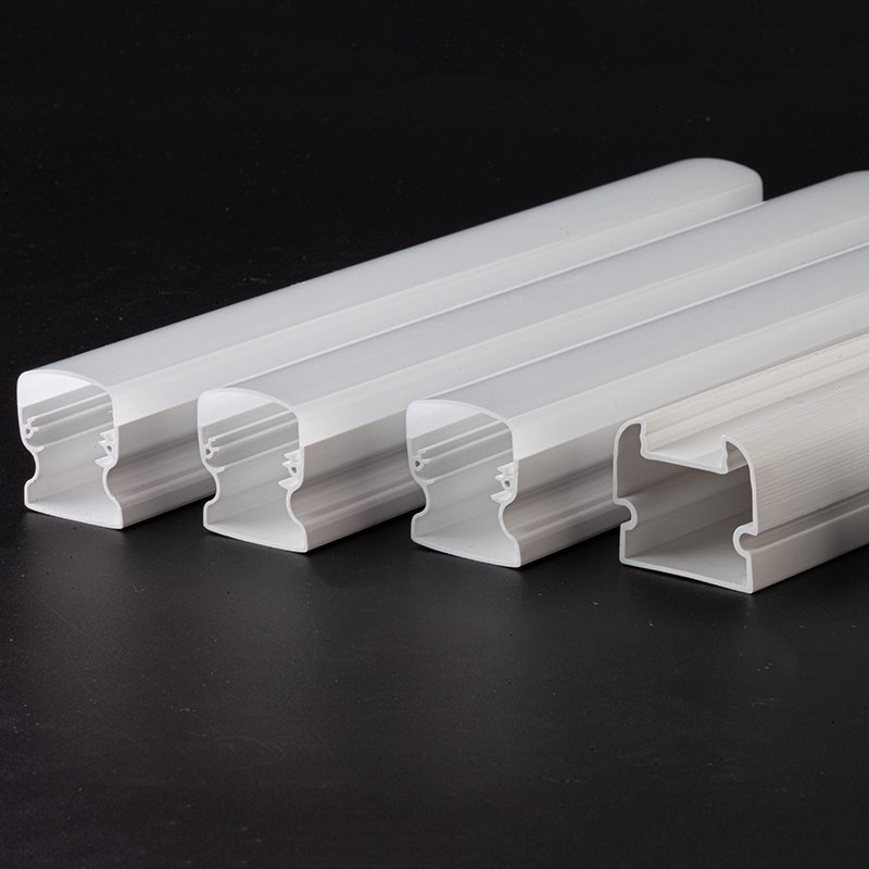Extrusion PC Diffuser Plastic Light Housing Diffuser Milky Clear Diffuser for LED Lighting