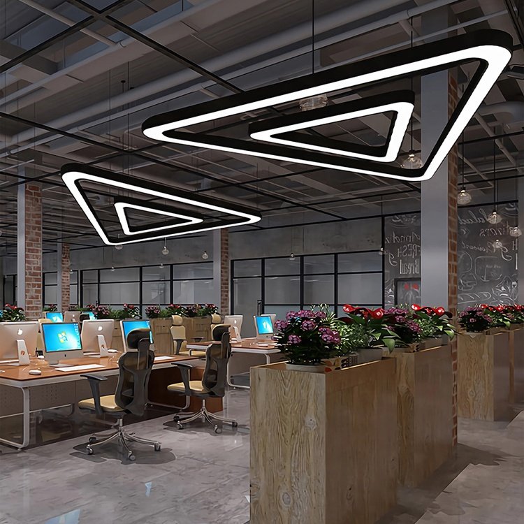 Customized Design Gym Ceiling Light Linear Pendant Hanging Chandelier Linear Lights Led Gym Lighting