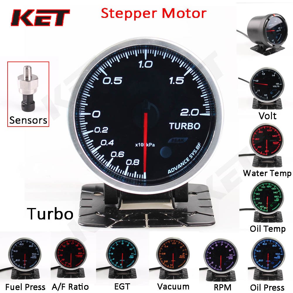 Defi BF 2.5" 60mm 7 Color Volt Water Temp Oil Temp Oil Press Tachometer Vacuum Turbo Ext Temp Egt A/f Ratio Car Auto Gauge Meter
