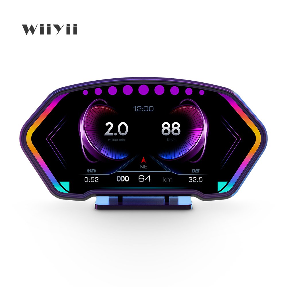WiiYii Factory Direct 2025 Car OBD 2 Gauge P3 Diagnostic Tool Fast Refresh Rate HUD RGB Lights Auto Meter