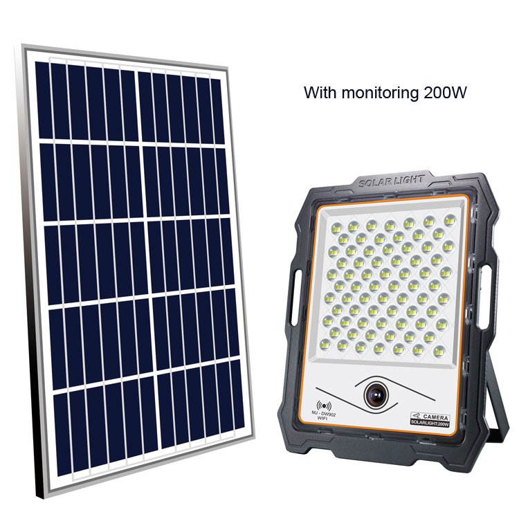 Projector Field 5W 100W 200W Stadium Battery Panel Led Wall Light Illumination Warm White Outdoor Solar Lamp With Camera
