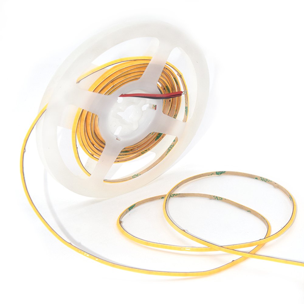 Ultra Fine 3mm Width Cob Led Strip Flexible 12V 24V High Brightness Linear Wine Cabinet Cob Led Light Strip